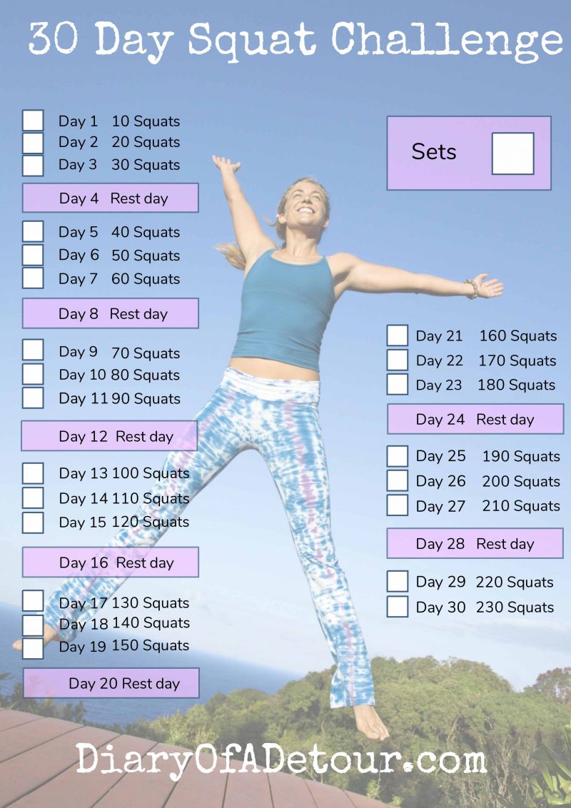 beginner 30 day squat challenge