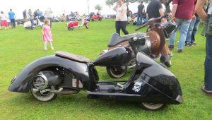 Vespa PX Batmobile custom scooter