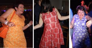 A collage of photos of Emma Cox dancing