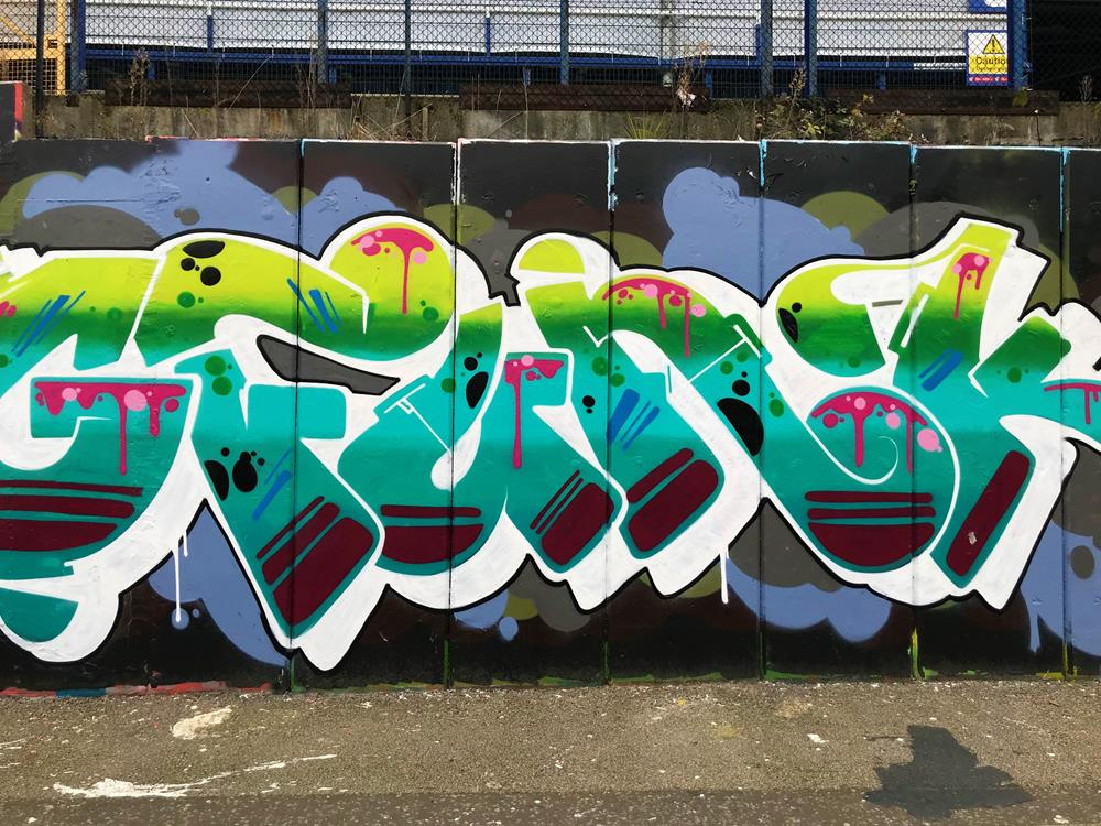 Street art by G-Funk in Specks Lane, Portsmouth