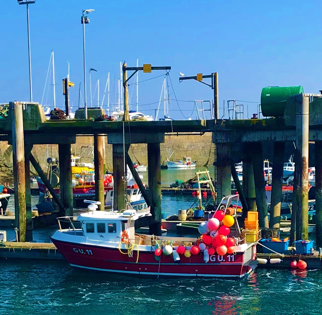 A fishing boat in St Peter Port harbour