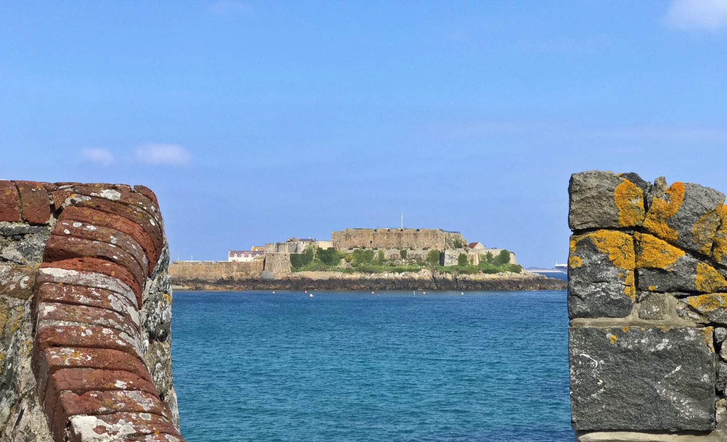 A view of Cornet Castle in St Peter Port