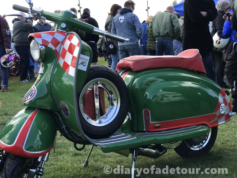 Green Lambretta series 1 scooter