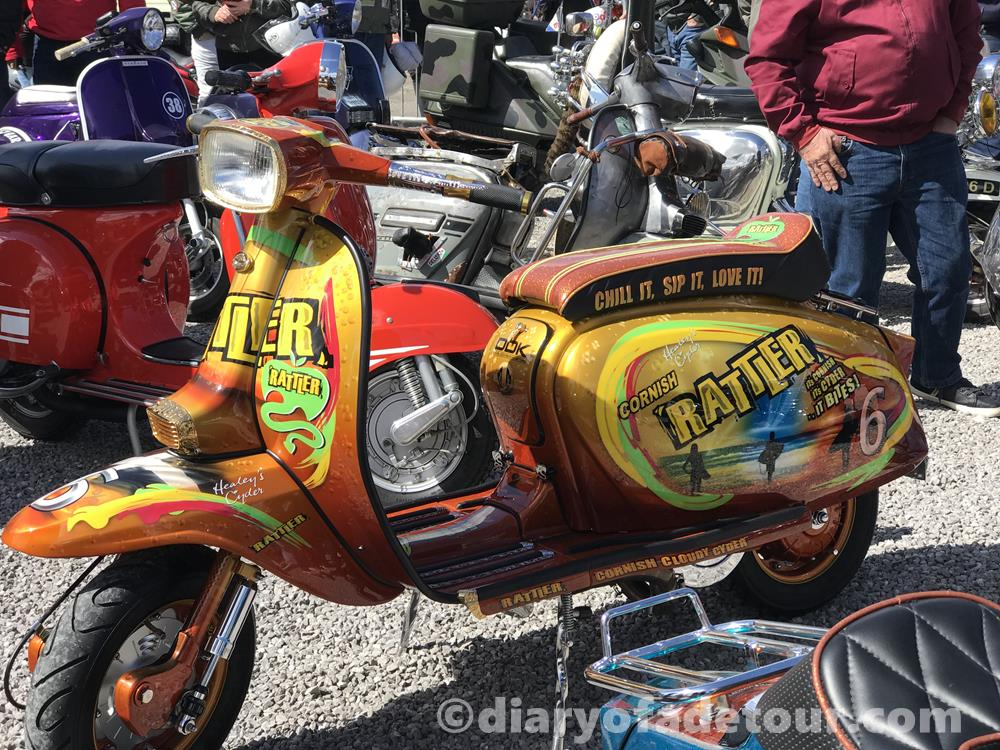 Rattler custom Lambretta in the Weston Super Mare custom show