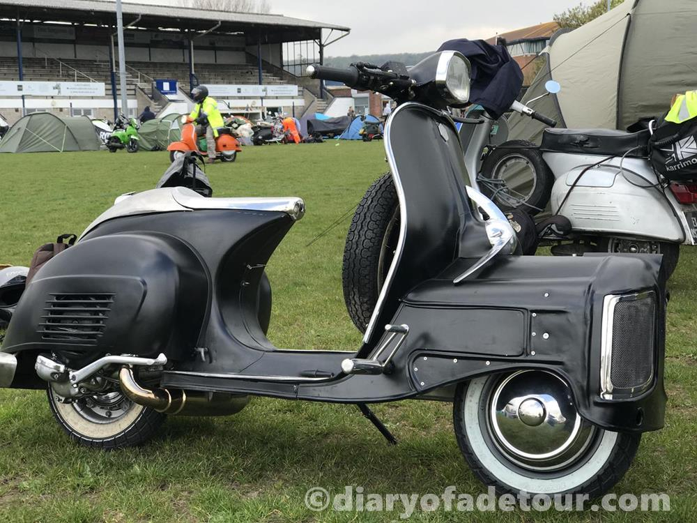 Black Vespa scooter oddity