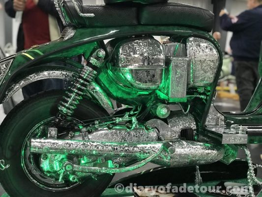 Dazzle-Lambretta-Scooter-Expo-2019-engraved-engine
