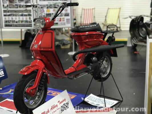 Lui-Vega-Scooter-Expo-2019 (2) Red coloured Vega scooter on display at Scooter Expo