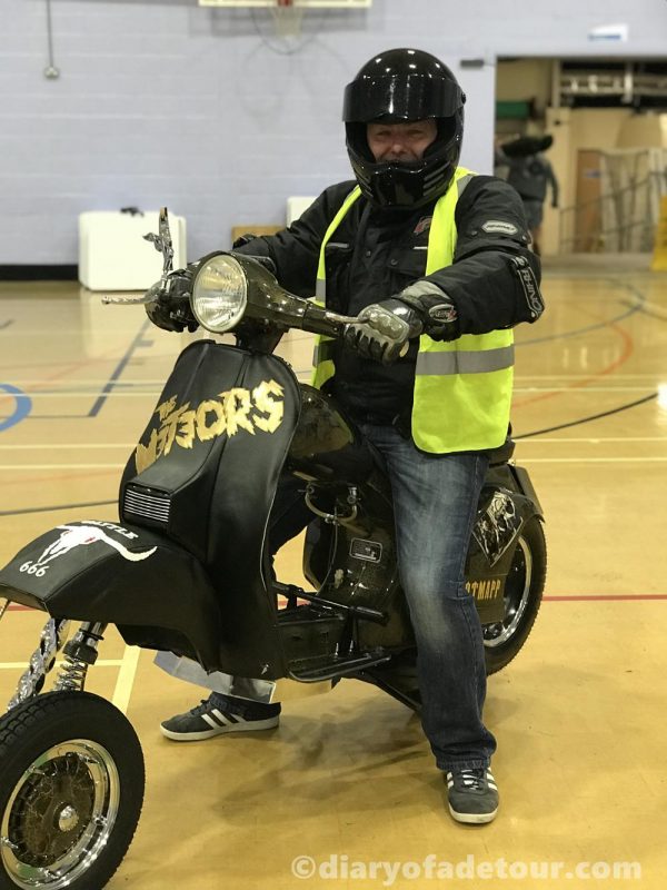Meteors Vespa chopper and rider
