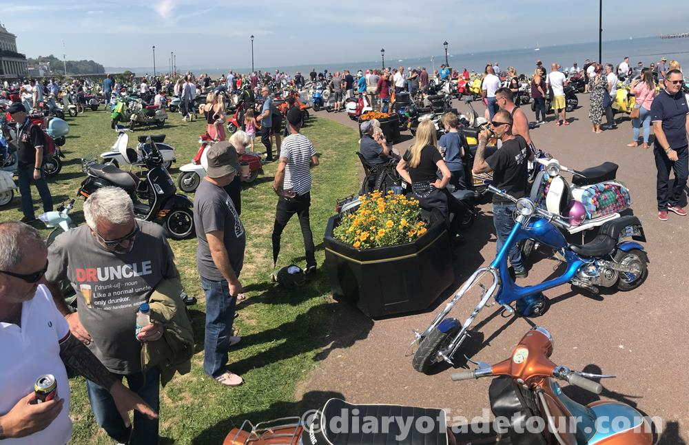 The green at Ryde with scooters