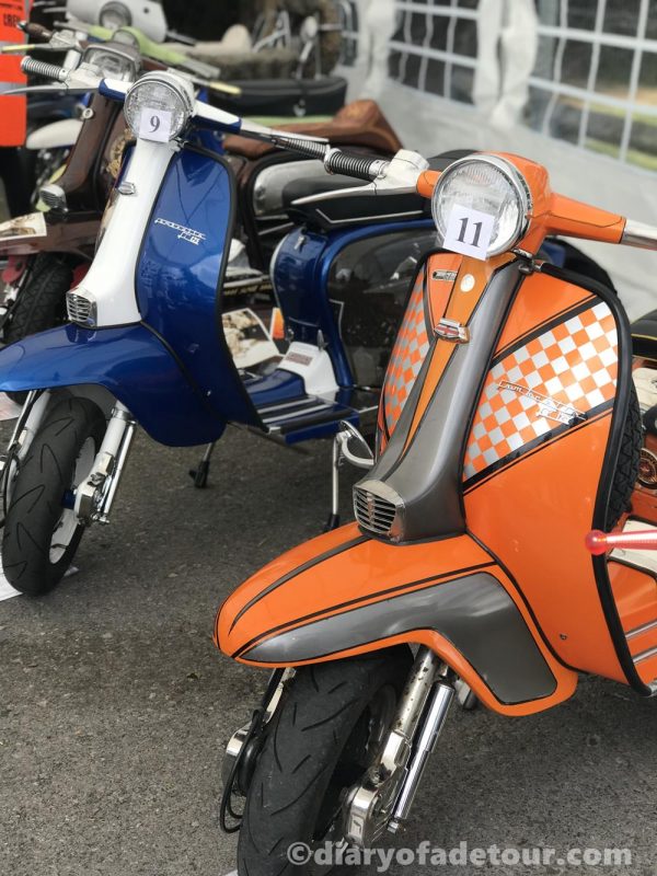 Scooters on display at the Southern Counties Alldayer