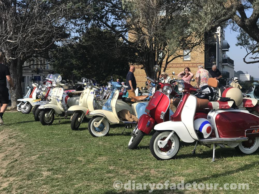 Scooters on the green at Ryde
