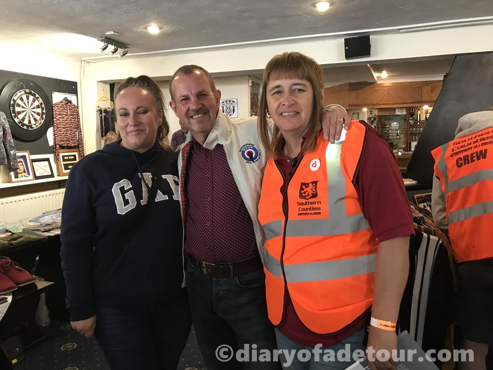 Gary Shail with Sarah George at the Southern Counties Scooterist Alldayer
