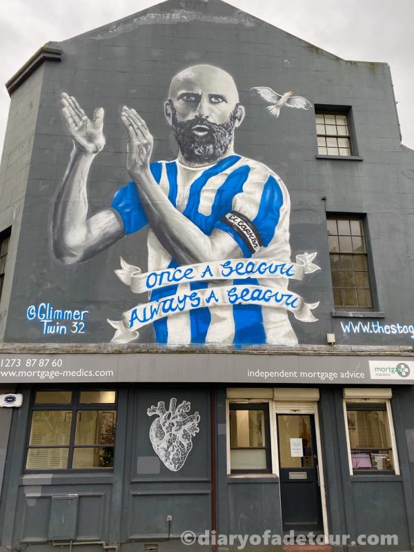 New mural of Bruno Saltor in Brighton