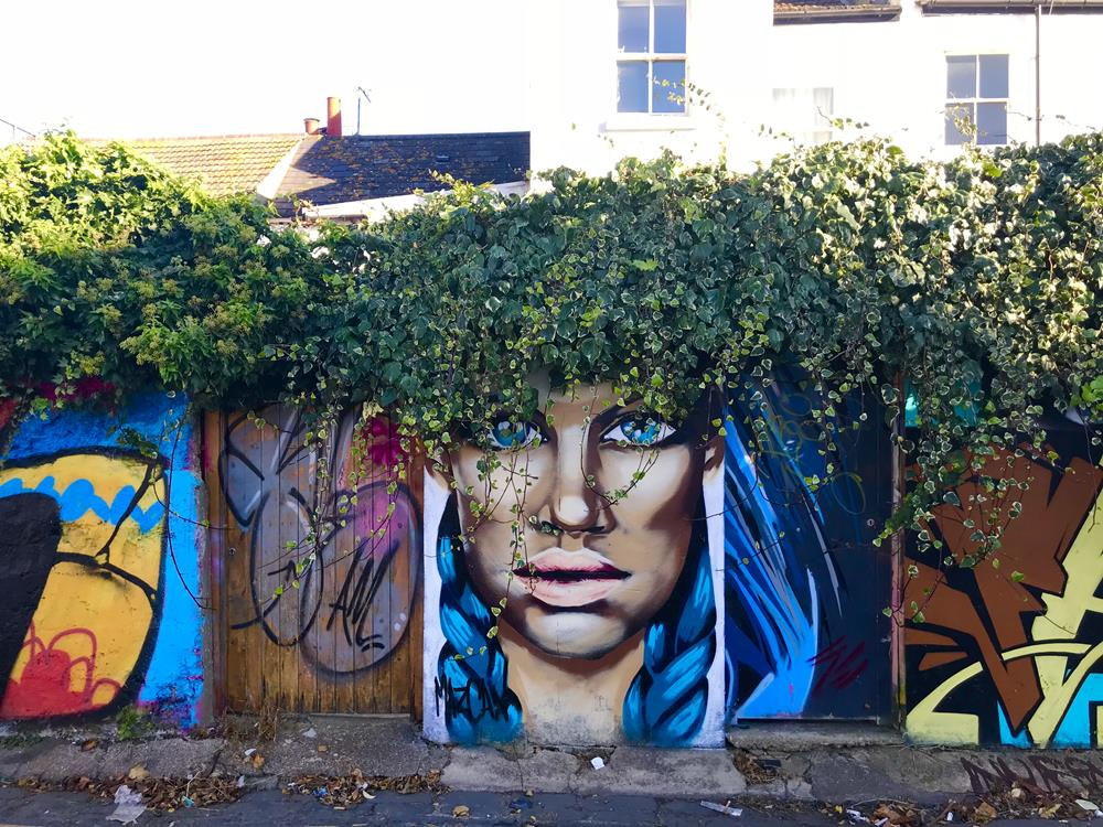 Mazcan-girl-bush-hair-Trafalgar-Lane-Brighton
