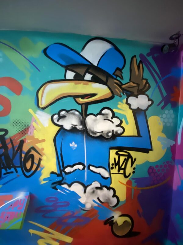 Street art painted in the basement of Bangerz and Burgerz in Brighton