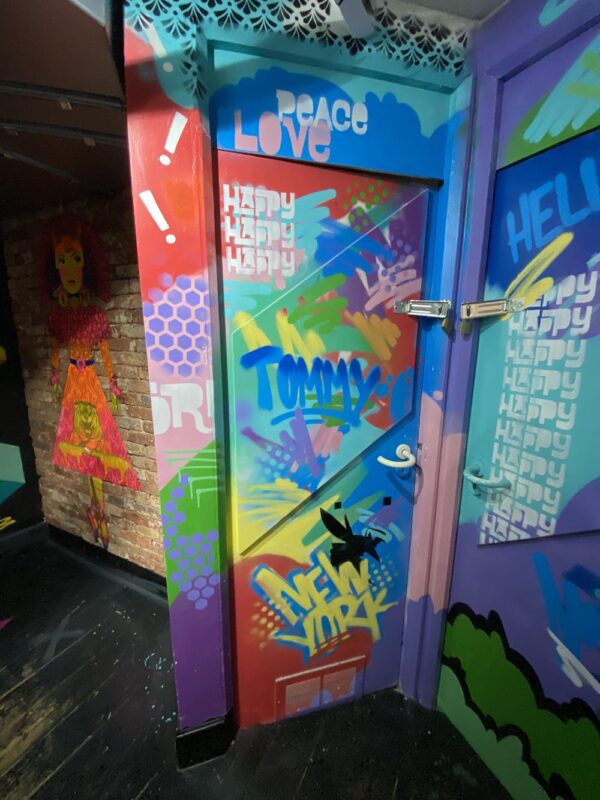 Street art painted in the basement of Bangerz and Burgerz in Brighton