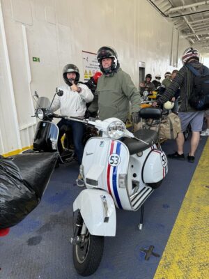 Scooters and riders on the Isle of Wight ferry