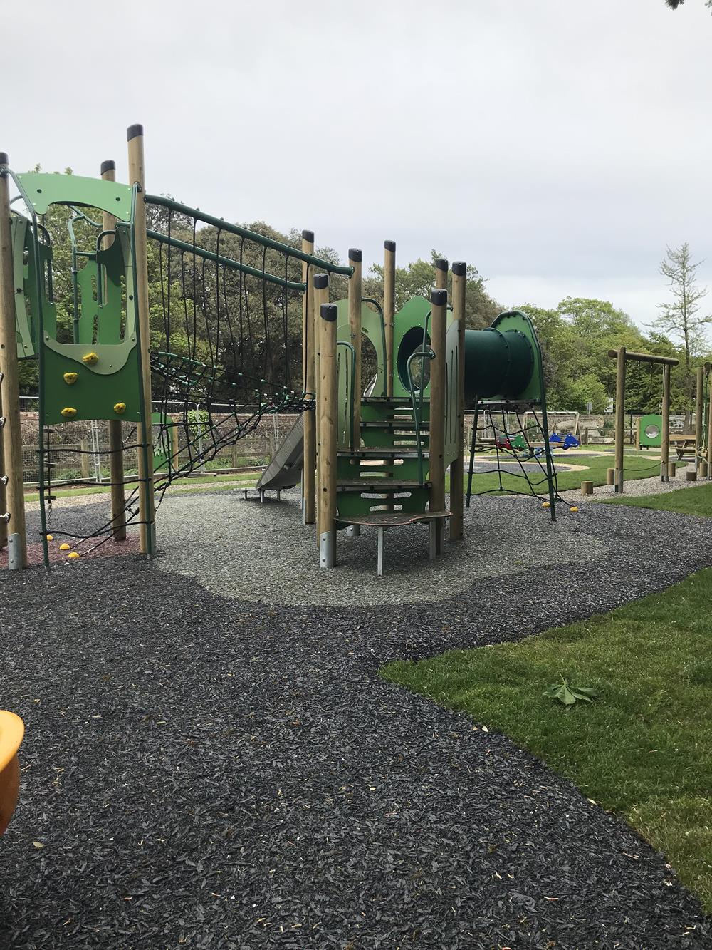 Children's play park with climbing equipment