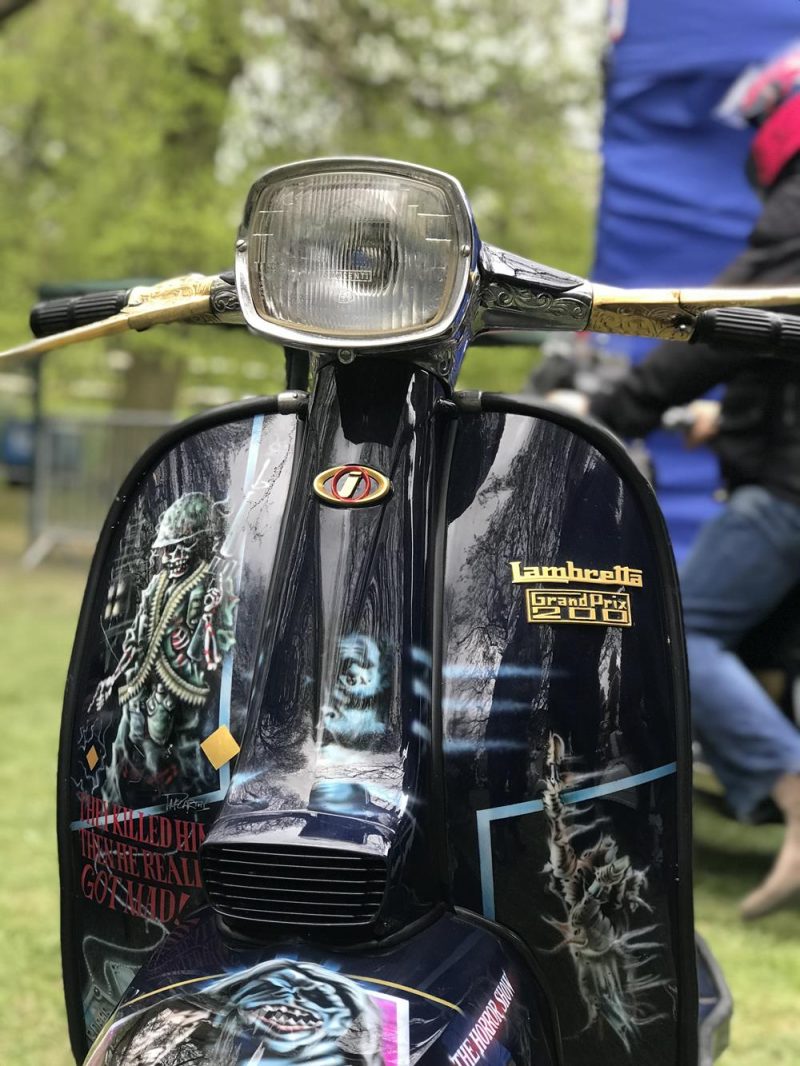 House custom Lambretta with zombie murals