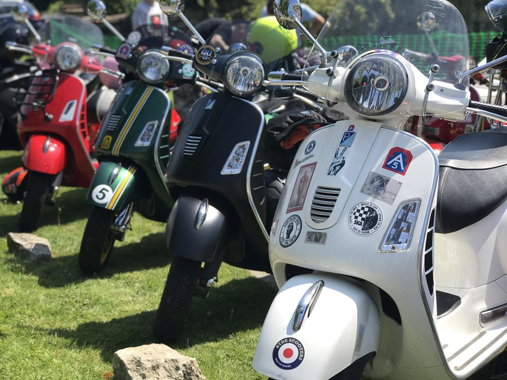 Row of GTS scooters from A5 Scooter Club